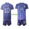 Maillot de Supporter Argentine Lionel Messi 10 Extérieur Coupe du Monde 2022 Pour Enfant